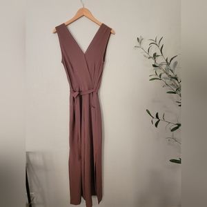 Wide-leg Jumpsuit, mauve color